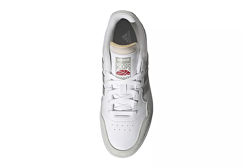 Adidas Mens Hoops 3.0 Low Sneaker - White 5 Adidas Mens Hoops 3.0 Low Sneaker - White - Image 5