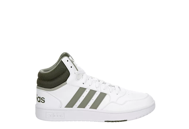 Adidas Mens Hoops 3.0 Mid Sneaker - White 2 Adidas Mens Hoops 3.0 Mid Sneaker - White - Image 2