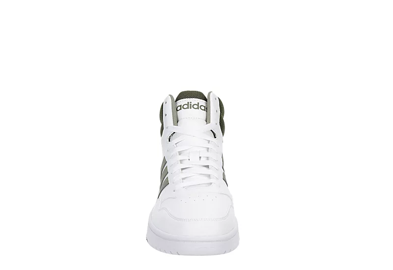 Adidas Mens Hoops 3.0 Mid Sneaker - White 3 Adidas Mens Hoops 3.0 Mid Sneaker - White - Image 3