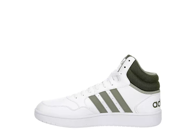 Adidas Mens Hoops 3.0 Mid Sneaker - White 4 Adidas Mens Hoops 3.0 Mid Sneaker - White - Image 4