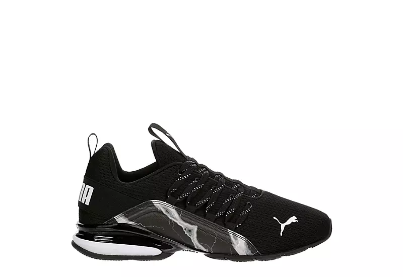 Puma Mens Axelion Sneaker - Black 2 Puma Mens Axelion Sneaker - Black - Image 2