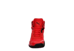 Puma Mens Playmaker Pro Mid Basketball Shoe - Red -Boot Shoes store US 01 601241 02