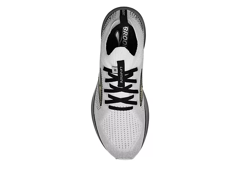 Brooks Mens Levitate 5 Running Shoe - White 4 Brooks Mens Levitate 5 Running Shoe - White - Image 4